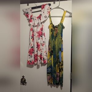 Flowered Covered Dresses x2